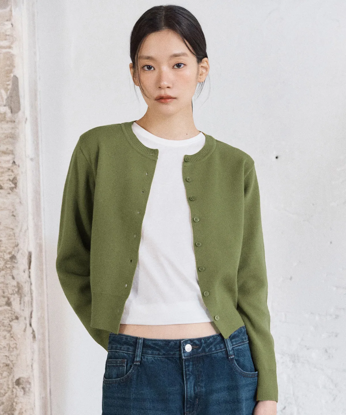 베이직 R넥 반팔 티셔츠_MIWHWG310A