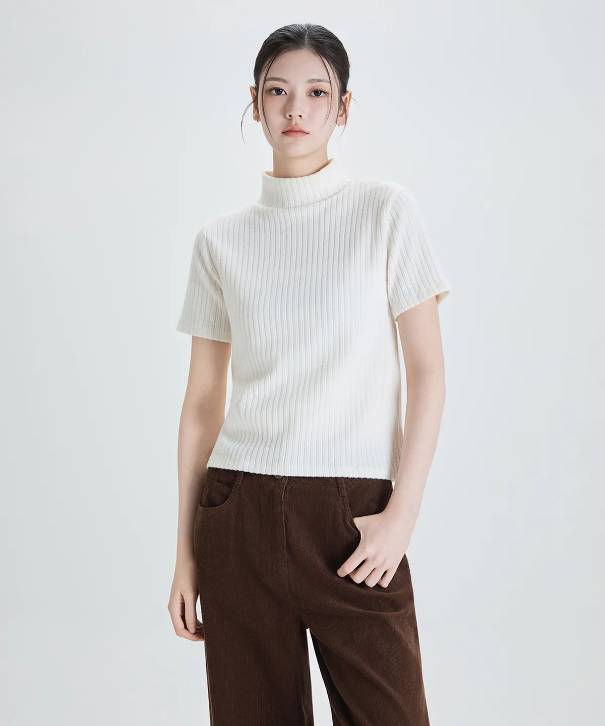 니트라이크 목폴라 반팔 티셔츠_MIWHWFV01A